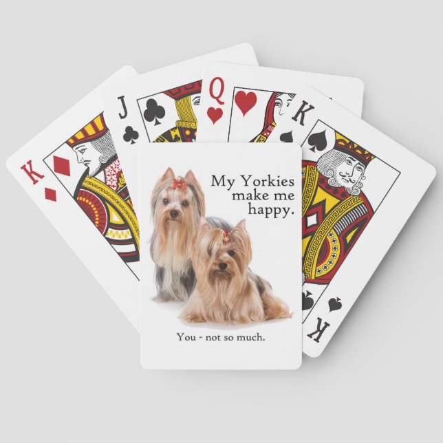 Funny Yorkie Playing Cards (Back)