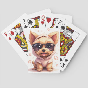 Funny Yorkipoo Kawaii Dog Playing Cards