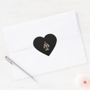 Funny Yorkshire terrier Christmas Tree Ornament Heart Sticker