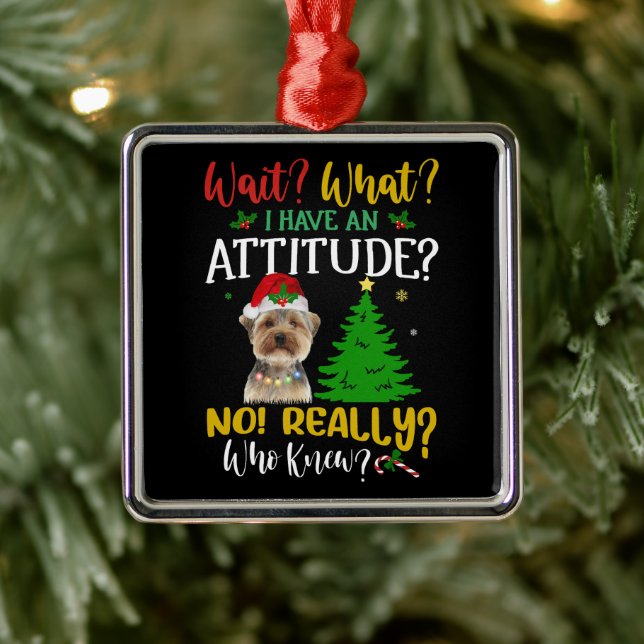 Funny Yorkshire Terrier Dog Metal Tree Decoration (Tree)