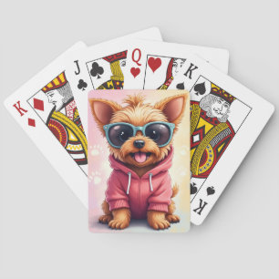Funny Yorkshire Terrier Kawaii Dog Playing Cards