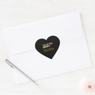 Funny Yorkshire Terrier Vintage Retro Dog Heart Sticker