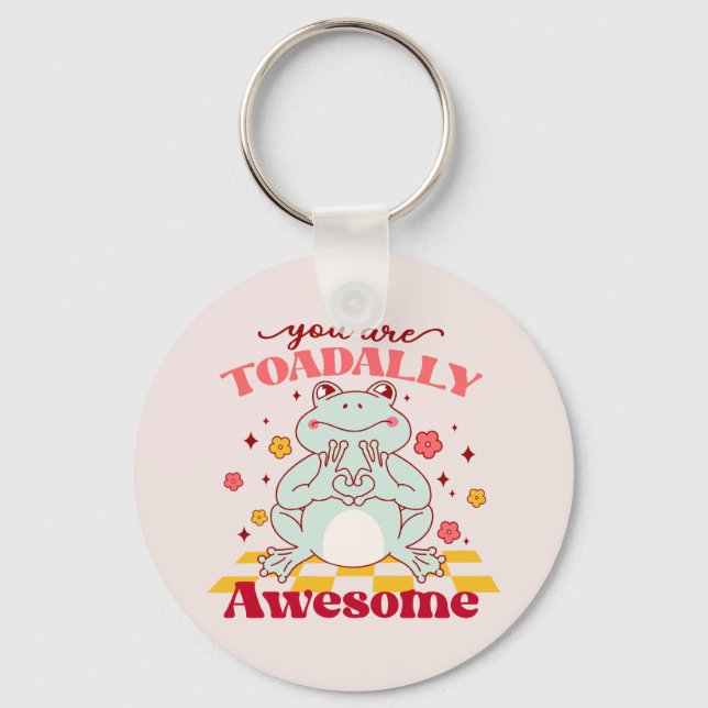 Funny You Are Awesome Pun Key Ring (Front)
