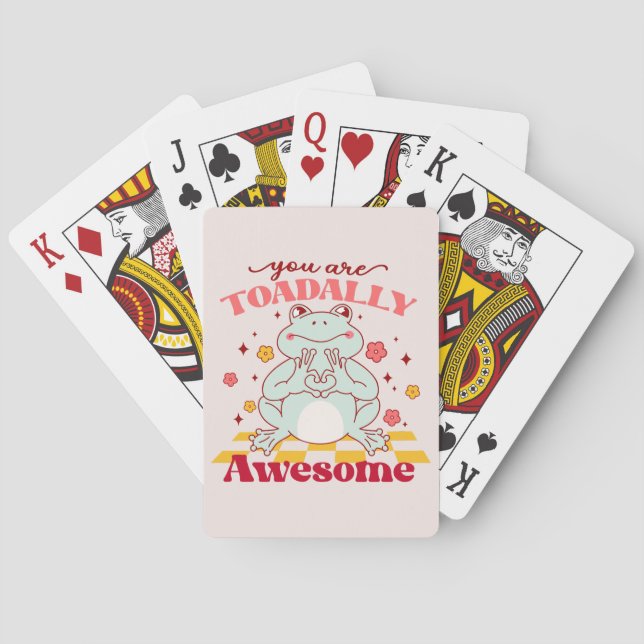 Funny You Are Awesome Pun Playing Cards (Back)