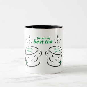Funny You are my best-tea, You are my Bestie Two-Tone Coffee Mug