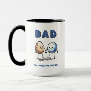 Funny You Are My Rock Pun Joke Humour Fathers Day Mug