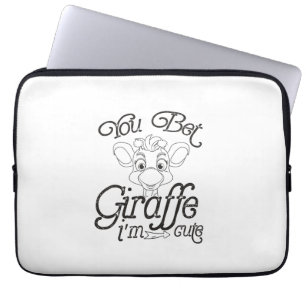 Funny You Bet Giraffe I'm Cute - Giraffe Lover Boy Laptop Sleeve
