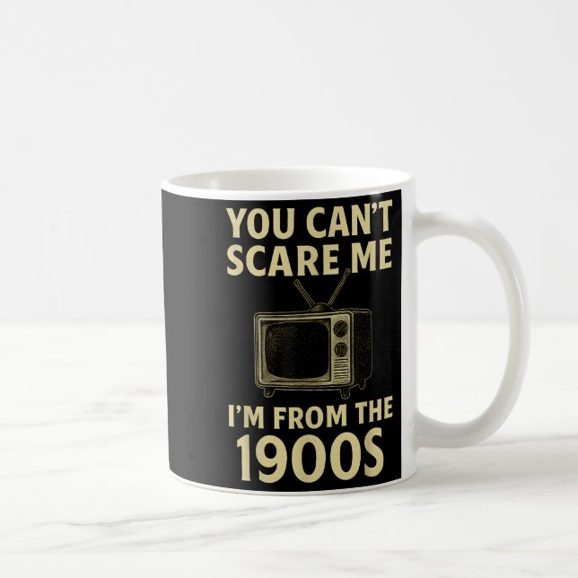 Funny You Can't E Me I'm From The 1900s Tele Retro Coffee Mug (Right)