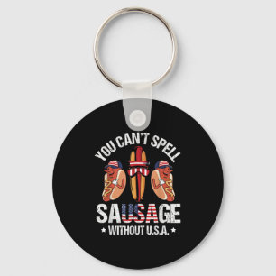 Funny You Can't Spell Sausage Without Usa Quote Co Key Ring