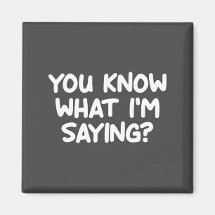 Funny, You Know What I'm Saying, Joke Sarcastic Fa Magnet