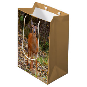 Funny Young Blacktail Deer Smiles at Photographer Medium Gift Bag