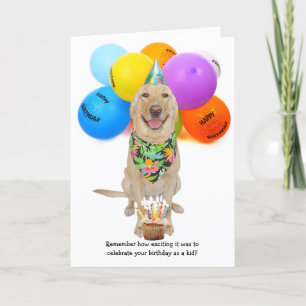 Funny Young Dog/Older Dog Birthday Card