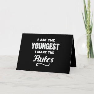 Funny Youngest Child Brother Family Matching Gift Card