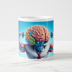 Funny Your Brain Is Like a Muscle Large Coffee Mug