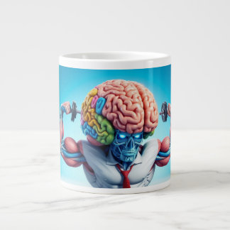 Funny Your Brain Is Like a Muscle Large Coffee Mug