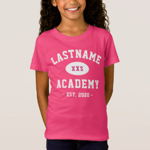 Funny Your Name Academy Personalised Homeschool T-Shirt