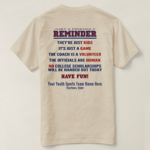 Funny Youth Sports Rules Reminder T-Shirt