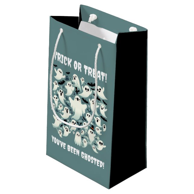 Funny You've Been Ghosted! Ghosts in Flight Small Gift Bag (Back Angled)