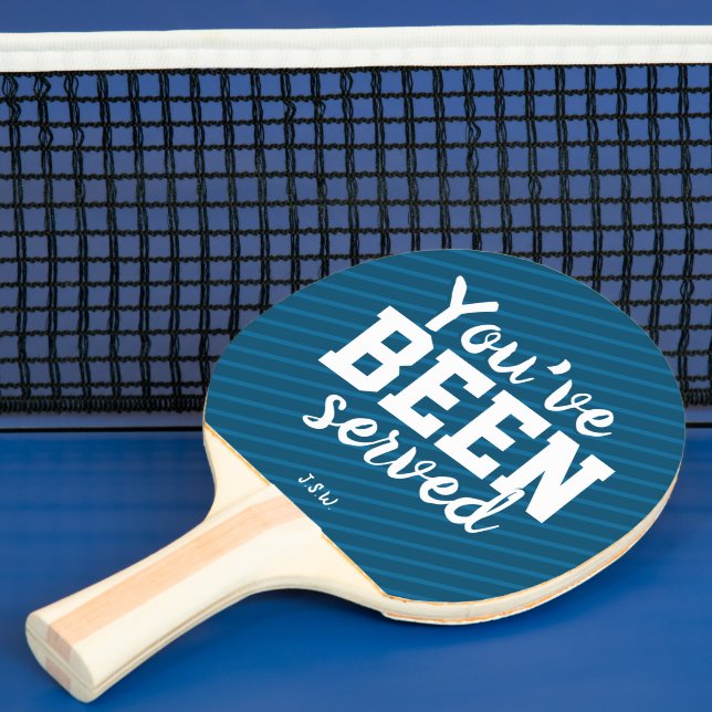 Funny You've been served Monogram Ping Pong Paddle (Insitu)