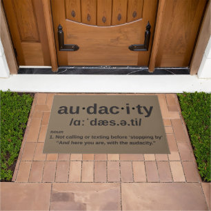Funny You've Got The Audacity Doormat