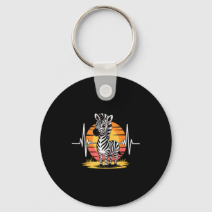 Funny Zebra Art For Men Women Kids Zebra Animal Pr Key Ring