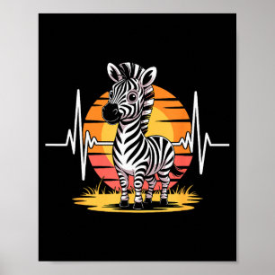 Funny Zebra Art For Men Women Kids Zebra Animal Pr Poster