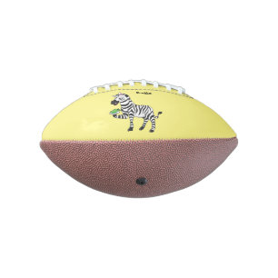 Funny zebra cartoon illustration  american football