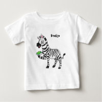 Funny zebra cartoon illustration