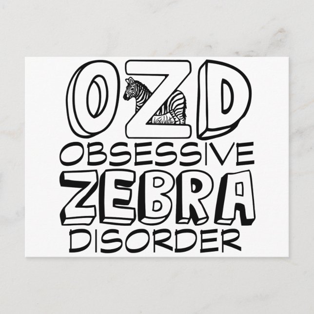 Funny Zebra Postcard (Front)