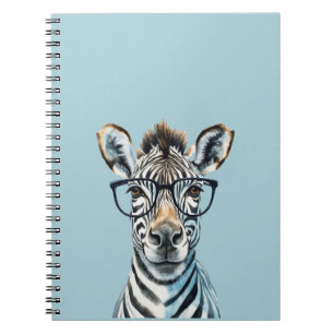 Funny Zebra Wearing glasses  Notebook