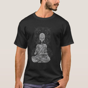 Funny Zen Alien For Men Women Cool Buddha Yoga T-Shirt