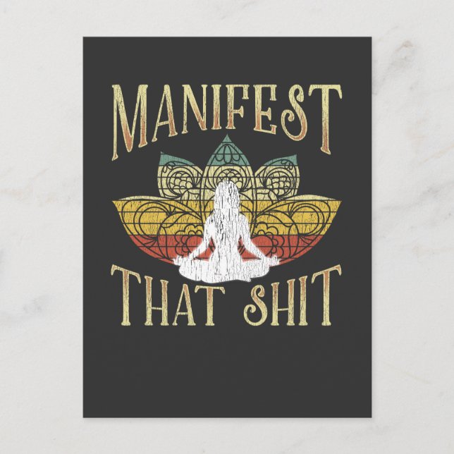 Funny Zen Meditating Yoga Namaste Sarcastic Postcard (Front)