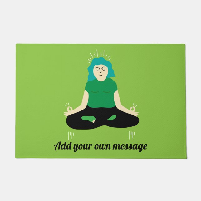 Funny Zen Welcome Door Mat (Front)