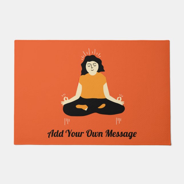 Funny Zen Welcome Door Mat (Front)