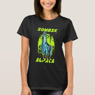Funny Zombie Alpaca Llama Alpacalypse Halloween T-Shirt