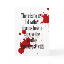 Funny zombie apocalypse greeting card