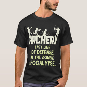 Funny Zombie Archery Gift Print Mens Womens Bow Ar T-Shirt