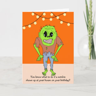 Funny Zombie Birthday Card for Anyone