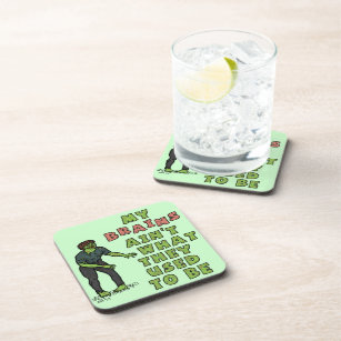 Funny Zombie Brains Old Age Coaster