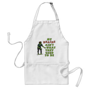 Funny Zombie Brains Old Age Standard Apron