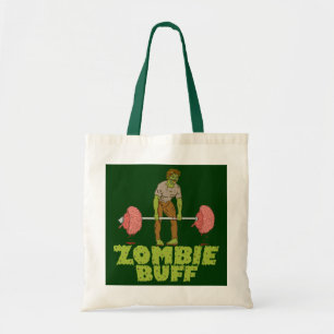 Funny Zombie Buff Weight Lifter Tote Bag