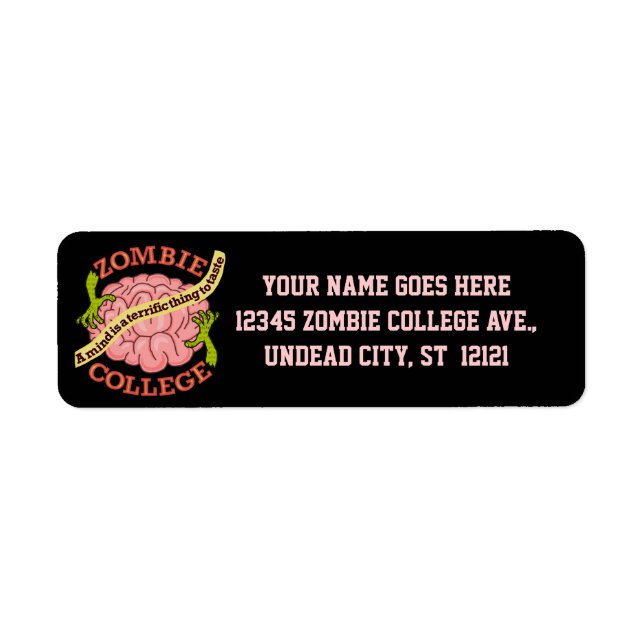 Funny Zombie College Logo (Front)