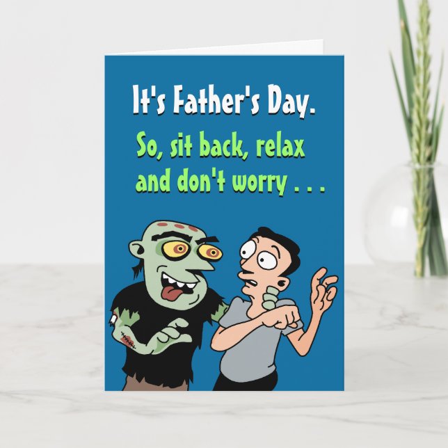 Funny Zombie Father's Day Card (Front)