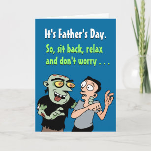 Funny Zombie Father's Day Card