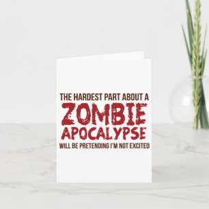 Funny Zombie Gift Shirt Apocalypse Mens Women Adul Card