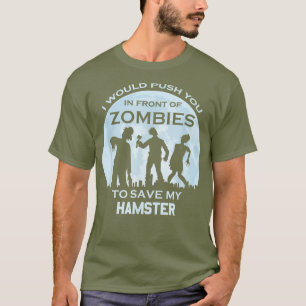 Funny Zombie Halloween Pet Hamster T-Shirt