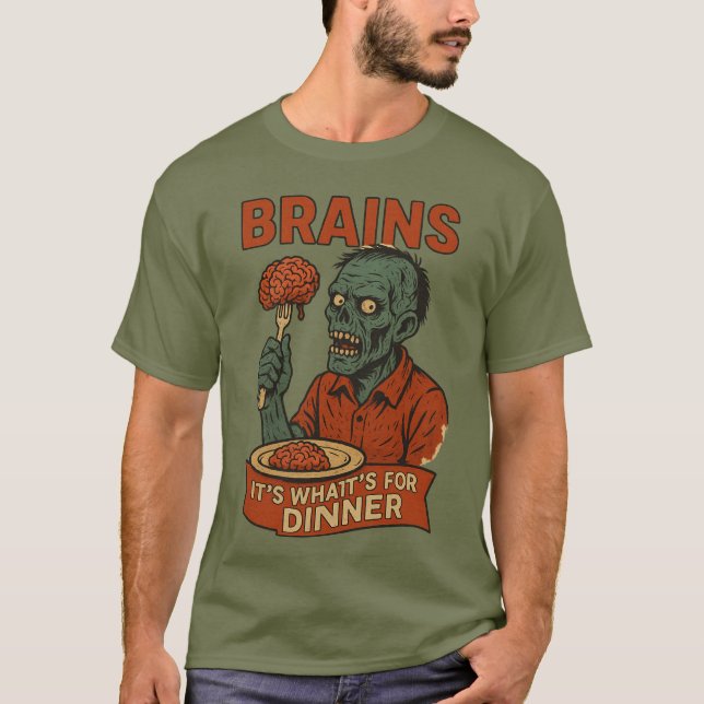 Funny Zombie Halloween T-Shirt (Front)