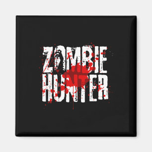 Funny Zombie Hunter Design For Boys Girls Hallowee Magnet