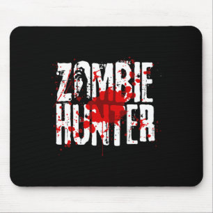 Funny Zombie Hunter Design For Boys Girls Hallowee Mouse Mat