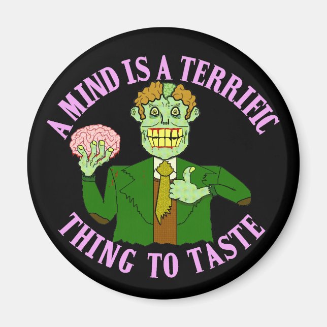 Funny Zombie Professor Proverb Magnet (Front)